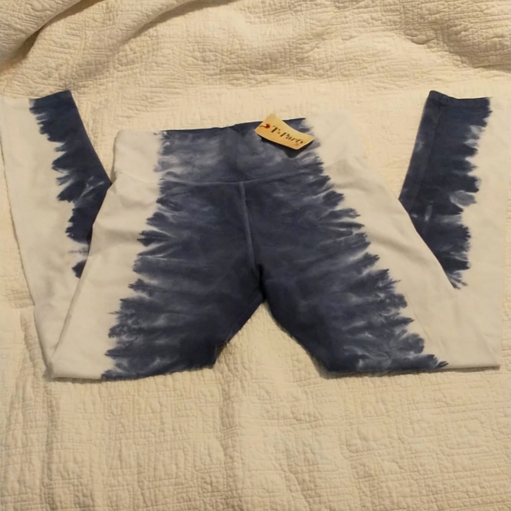 T Party Leggings Tie Dye Ombre Dip XL High Waist